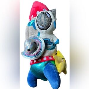 Baby Plush ROCKET With A Star Planet & Astronaut. Out Of Space Nursery Theme.